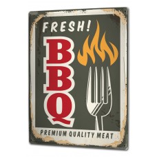 Tin Sign XXL Kitchen fresh BBQ metal plate plaque   112048056109